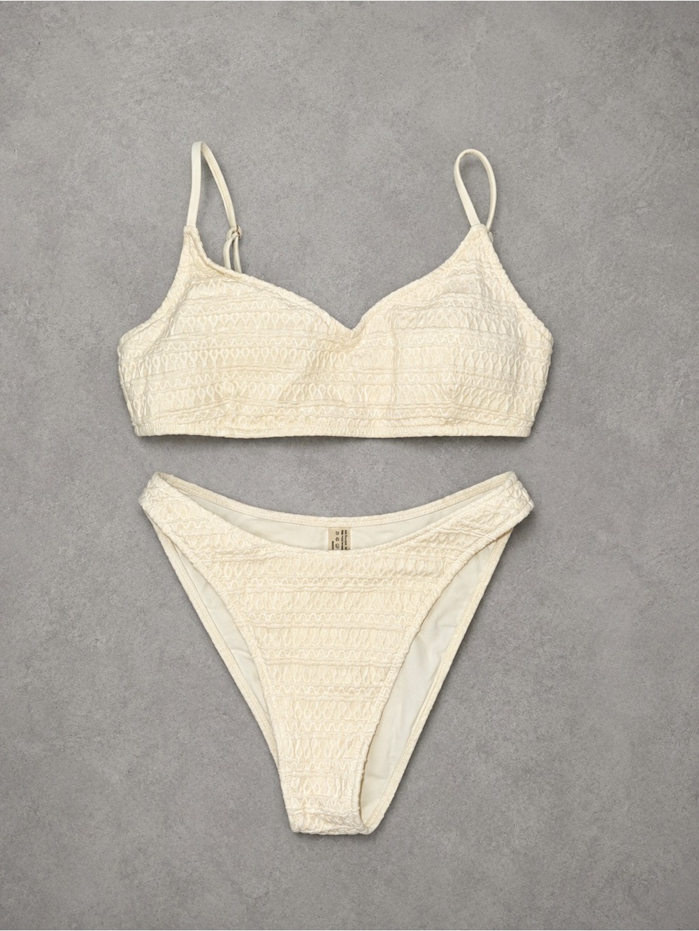 NWT - MIKETAI Women's Textured 2 Piece Cheeky Bikini - Size Medium
